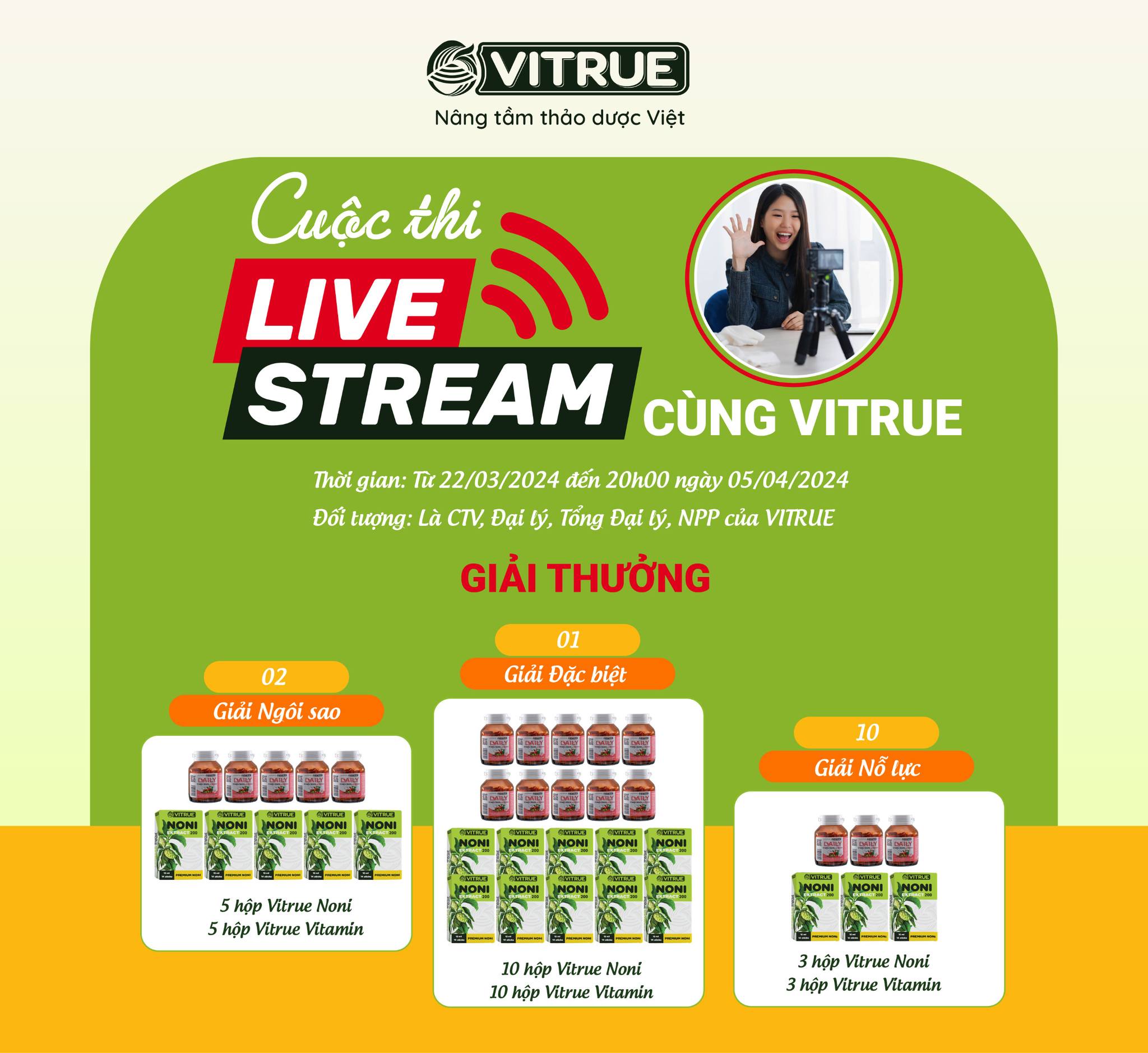 Phát động cuộc thi Livestream cùng Vitrue